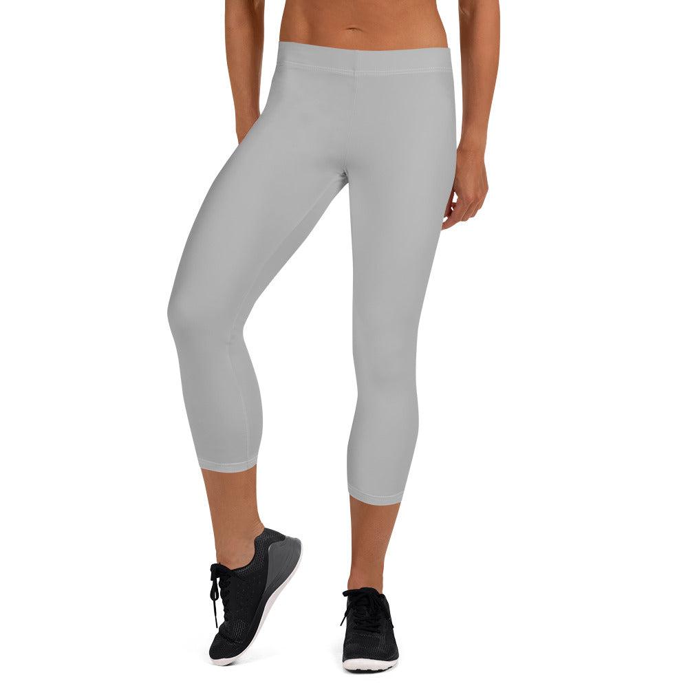 Silver Print Capri Leggings